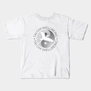 Tai Chi Wellbeing dark logo Kids T-Shirt